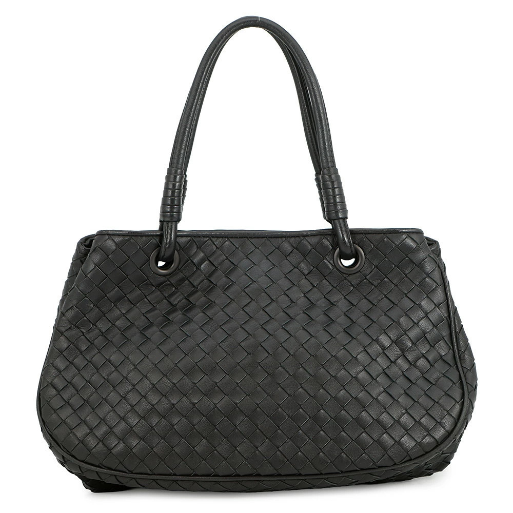 Bottega Veneta handbag Intrecciato leather black bag